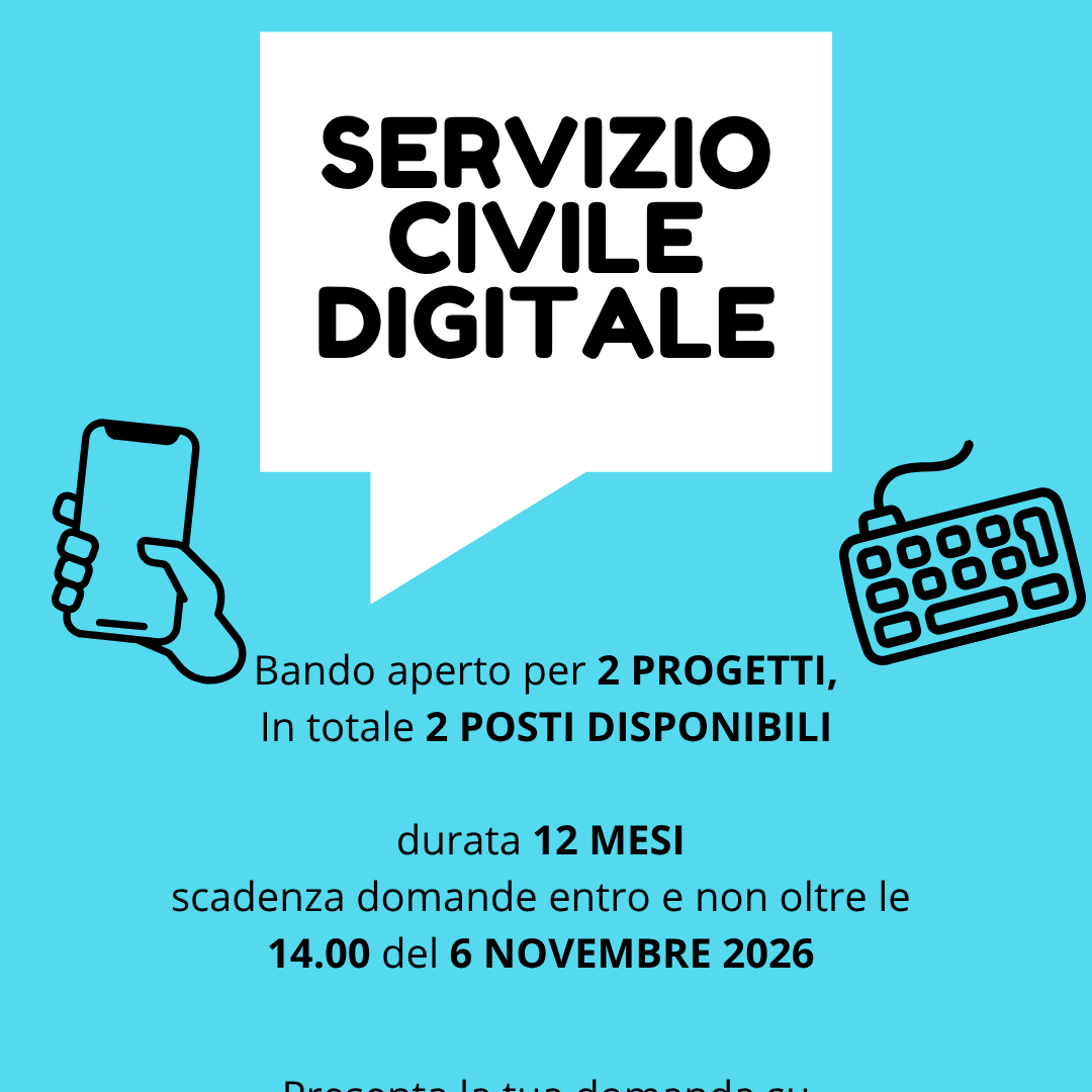Immagine azzurra con scritte nere. ai lati uno smartphone e una tastiera