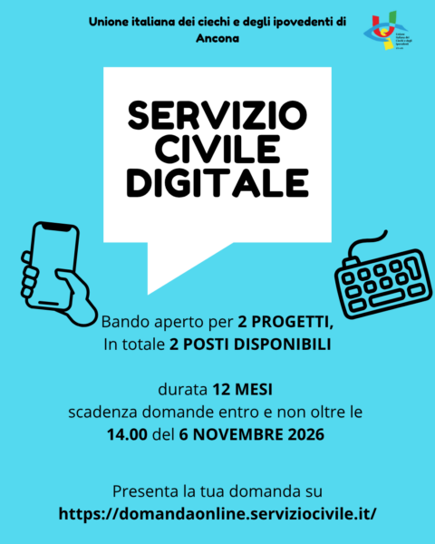 Immagine azzurra con scritte nere. ai lati uno smartphone e una tastiera